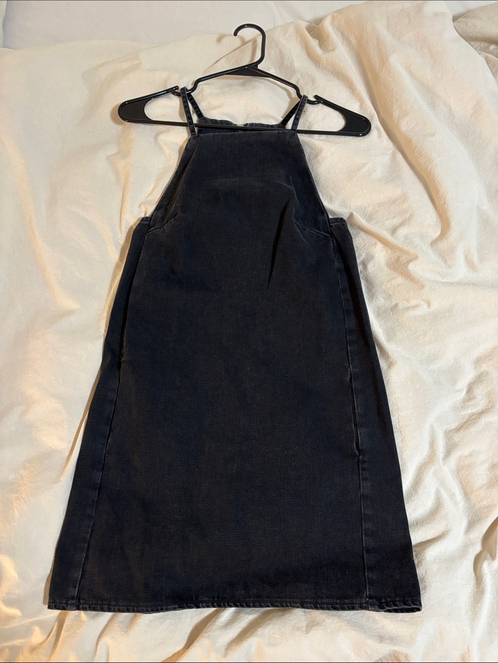 Topshop MOTO Black/Charcoal Denim Dress Size 2